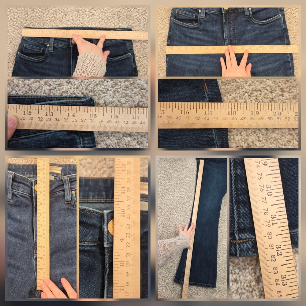 Kut From The Kloth Jeans Ana High Rise Fab Ab Flare Dark Wash Womens 4 - Picture 5 of 6